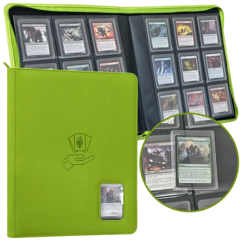 Toploader Binder Holds 360 Top Loader 9 Pocket Top Loader Binder for 3' X 4' Rigid Cards Toploader Card Binder