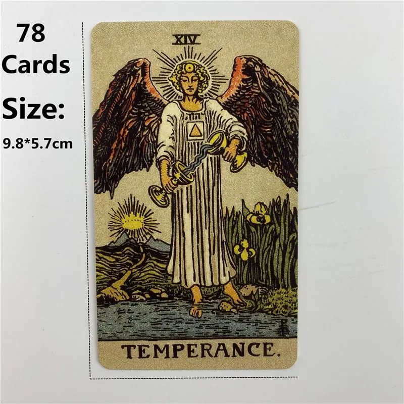Gilded Borderless Edition Rider Tarot Cards Deck With Paper Guidebook English Vision Classical Divination Board Games — image 3