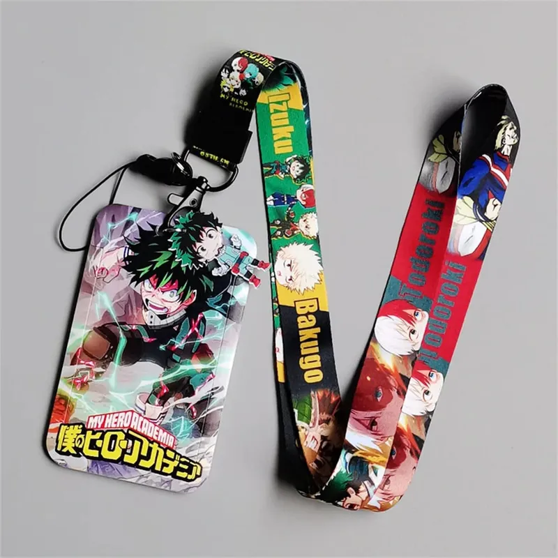 My Hero Academia Figures Cartoon Card Holder Student Cell Phone Lanyard Campus Cartoon Clutch deku All Might Cartoon Card Holder — image 9