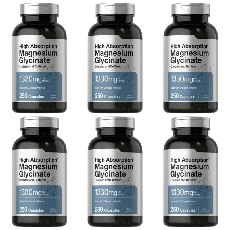Magnesium Glycinate 1330mg (Elemental Magnesium) 250 Kapslar Kelaterade buffrade mineraler Icke-GMO glutenfritt kosttillskott — image 9
