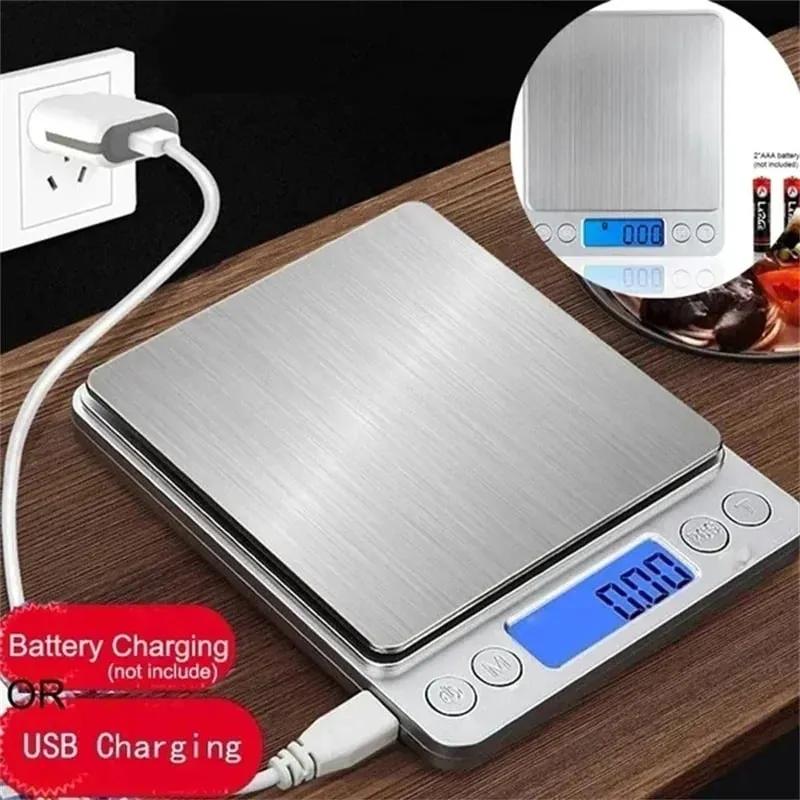Digital Kitchen Scale Kitchen Measuring Scales Mini Pocket Precision Jewelry Electronic Balance De Cuisine Weight Gold Food Bar — image 1