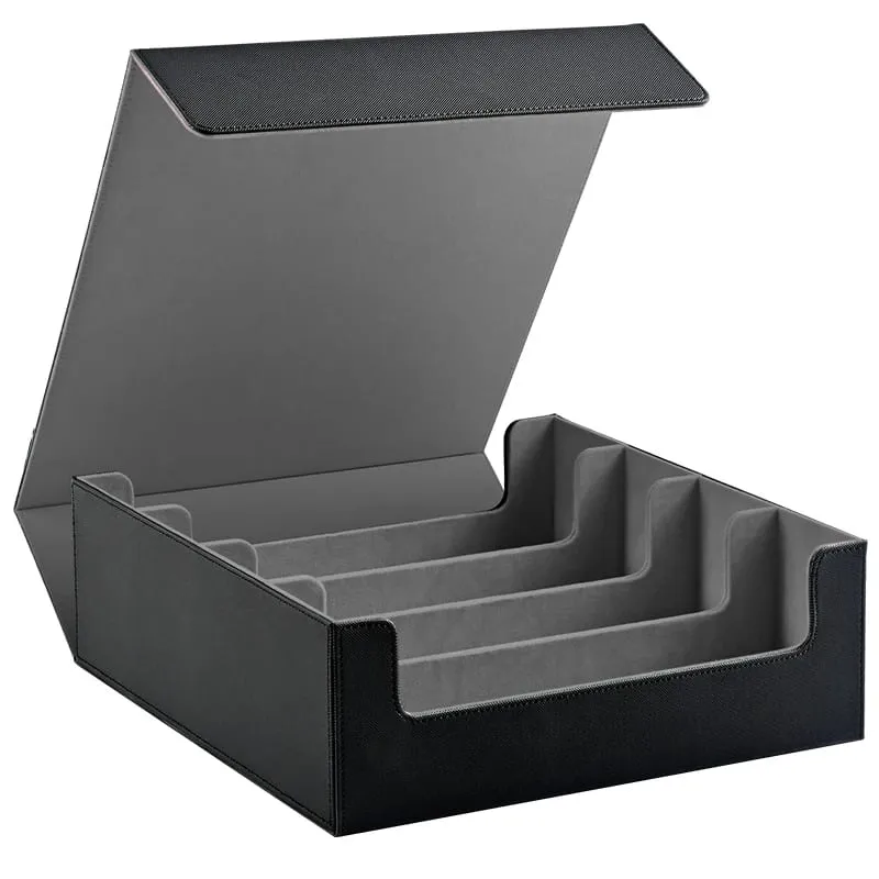 Trading Card Storage Box Holds 3000+ Cards Magnetic PU Leather Card Box Fits for Magic TCG Card Sports Cards — image 1