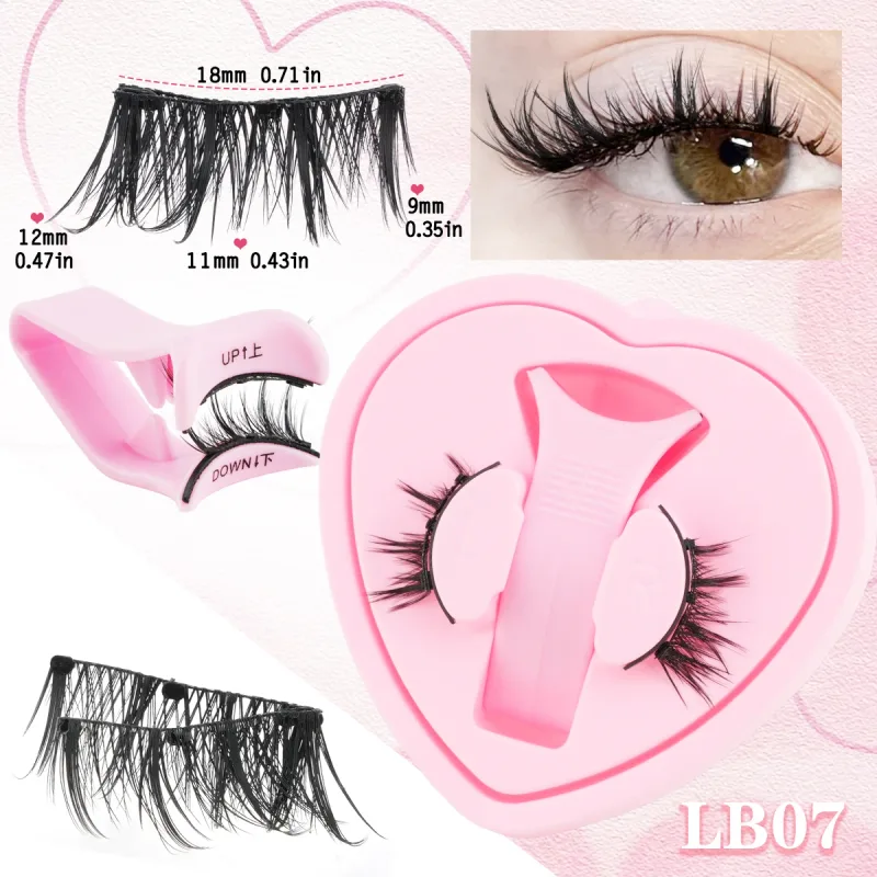 1 Pair Magnetic Eyelashes Fluffy Soft False Lashes With Tweezers Makeup Tool Magnetic Lashes Natural Faux 3D Mink Eyelashes