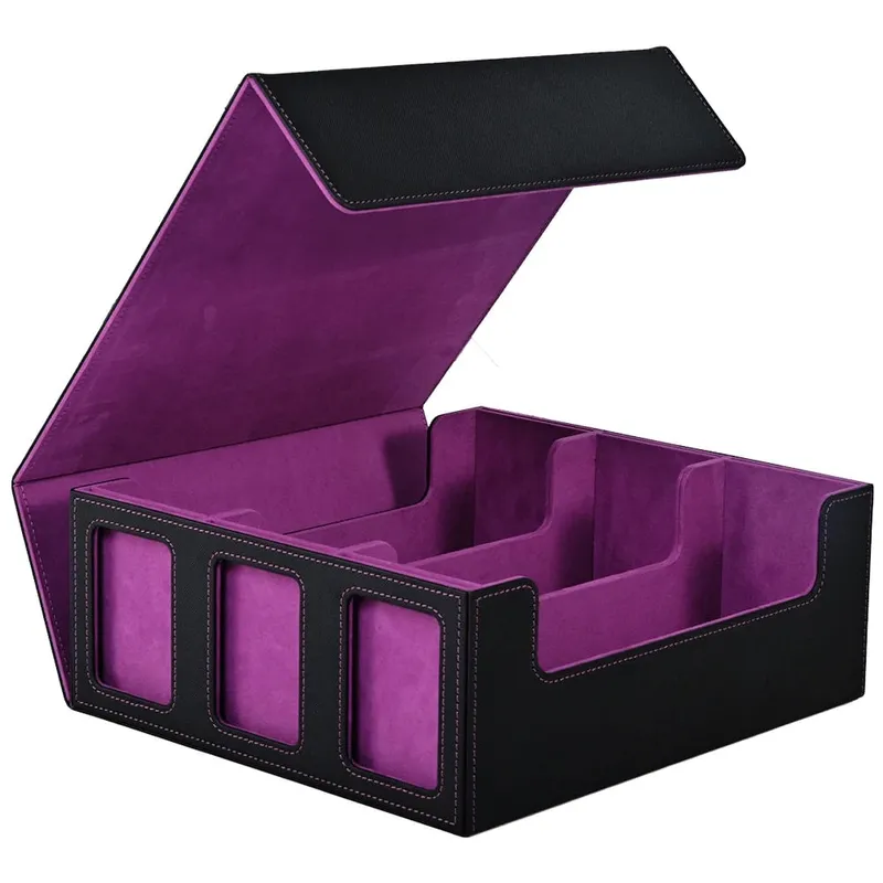 Card Storage Box for Trading Cards 1800+ Deck Box with Display Window Fits for Magic TCG PTCG Sports Cards — image 1