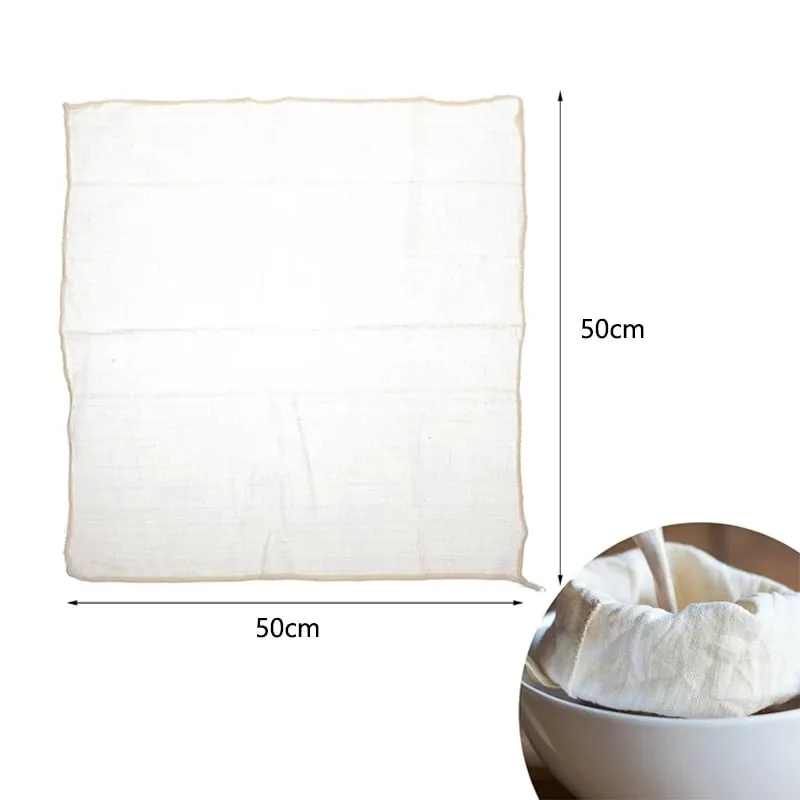 1-5pcs Large White Cotton Gauze Cheesecloth Fabric Reusable Muslin Cloth for Straining Cooking Tofu Cheesemaking Baking — image 10