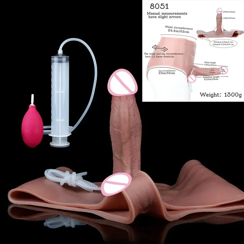 Silicone anal plug esguichando calcinha vibrador com músculos abdominais pênis sólido vaginal anal masturbador brinquedo sexual para o sexo feminino — image 11