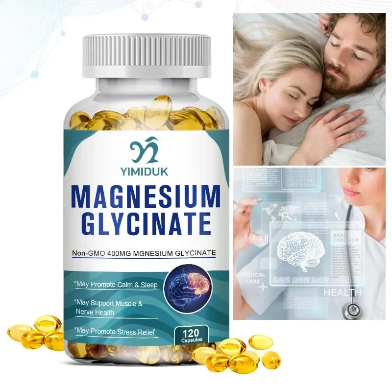 Yimiduk reines Magnesiumglycinat-Ergänzungsmittel mit Vitamin B6 zur Bekämpfung von Müdigkeitskrämpfen und zur Herzgesundheit reduziert Angstzustände. Vegan — image 5