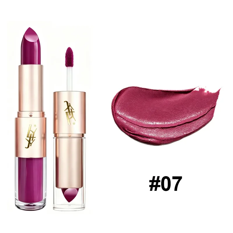 2 IN 1 Dual-End Lipstick & Liquid Lip Gloss High Shine Glossy Lip Color Long Lasting Waterproof Bold Lip Makeup — image 8