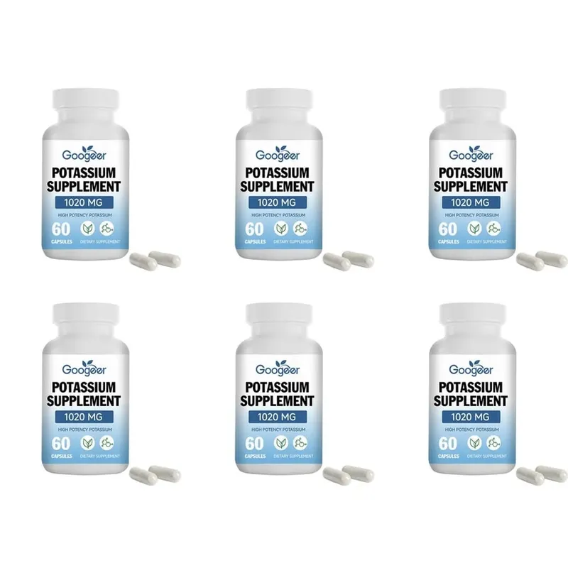 Googeer โพแทสเซียมอาหารเสริมแคปซูลสำหรับรายวันรองรับ Mineral Gap 1020 Mg เทียบเท่า Steady โพแทสเซียมระดับ 60 แคปซูล — image 12