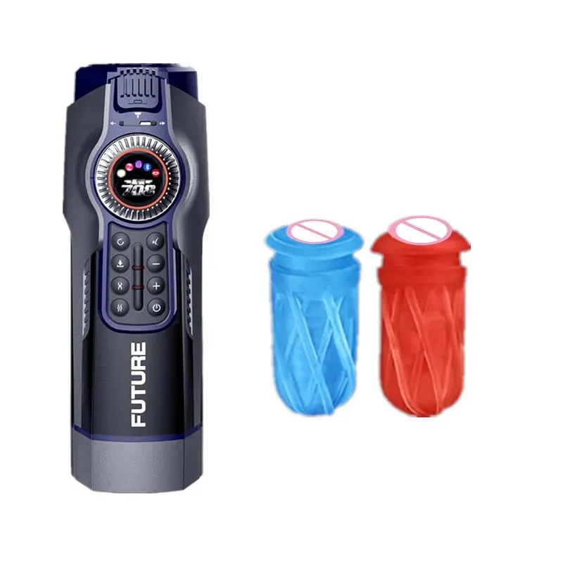 Leten 708-III Quiet Vibrator Heating Moaning USB Charging Automatic Telescopic Male Masturbation Vagina Pussy Sex Toys for Men — image 1