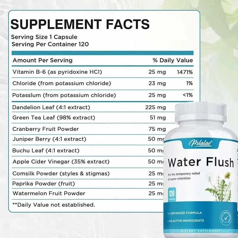 Diuretic Weight Loss Supplement - Help Eliminate Edema Bloating Healthy Urination Detox Fat Burning Weight Management Suppl — image 2