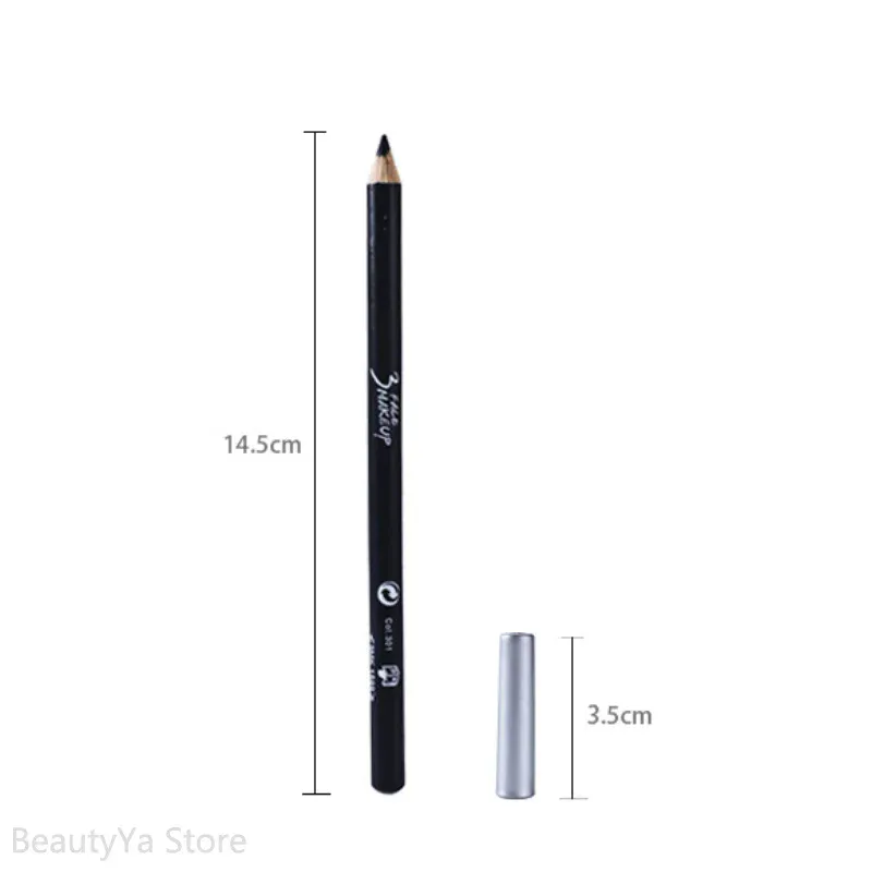 Fashion Professional Makeup Black Brown Eyeliner Eyebrow Pencil Portable Hard Eyeliner Waterproof Lasting Cosmetic Beauty Tool — image 4