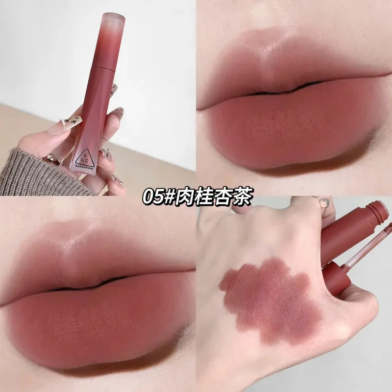 Kakashow Matte Velvet Lip Gloss Waterproof Liquid Lipstick Nude Lips Tint Makeup Lip Glaze Cosmetics Red Lip Stain — image 8