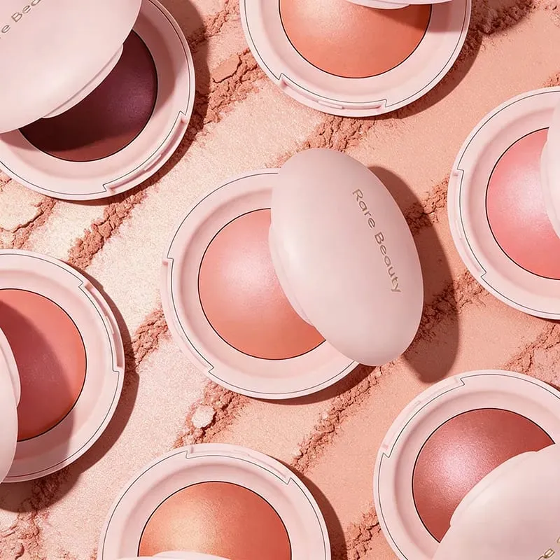Rare Beauty 3D Face Brighten Blush Highlighter Powder with Mirror Cosmetic Contour Bronzer Shimmer Luminizer Stick Makeup Tool — image 2