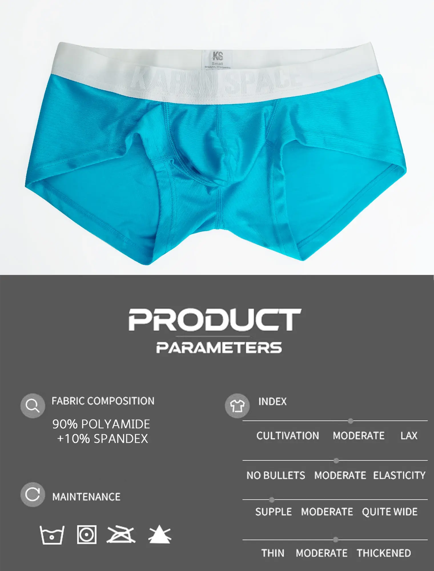 Bequeme Boxershorts für Herren, Jugend, reine Farbe, einfacher Stil, personalisierte quadratische Shorts, 1 Stück, flacher Winkel, Unterwäsche für Herren — image 6