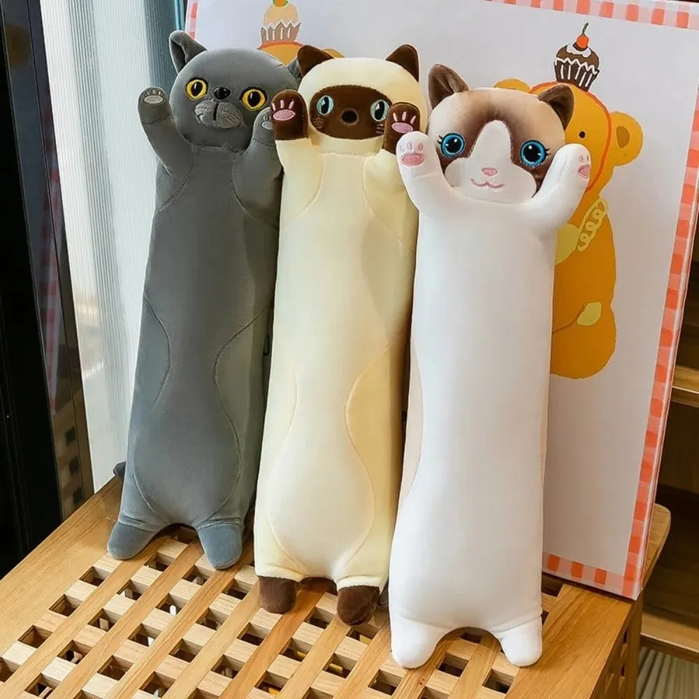 Simpatico peluche per gatti da 50/70 cm Squishy morbido cuscino per dormire Regali di compleanno di animali di peluche adorabili creativi — image 3