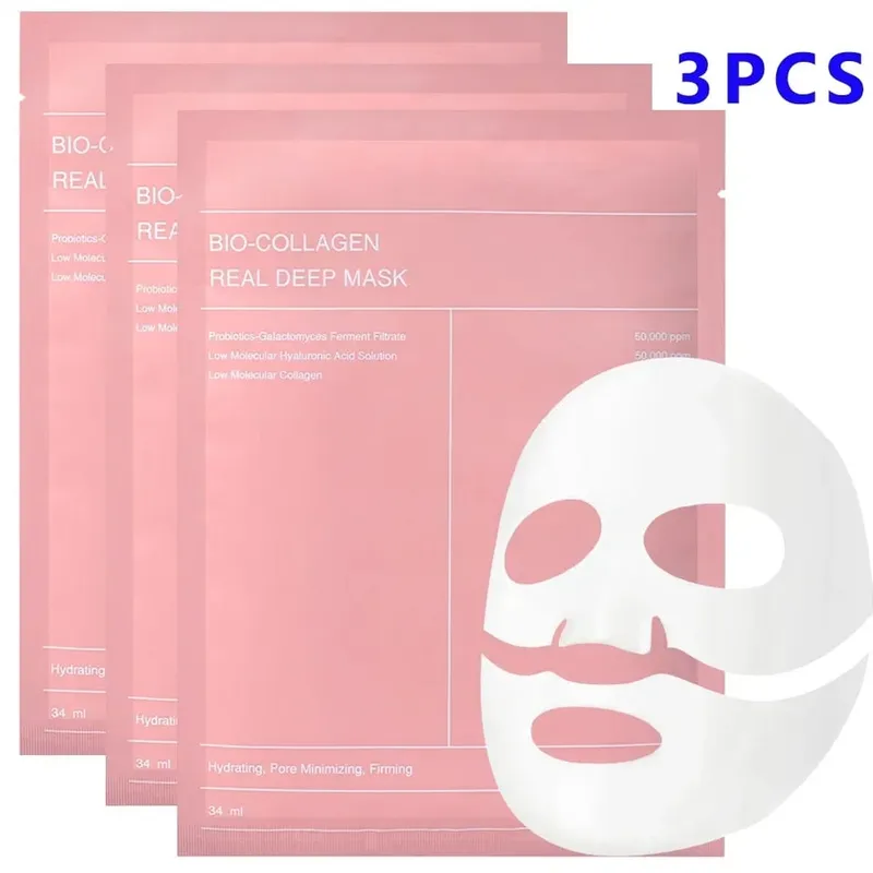 3pcs Collagen Face Mask Split Disposable Deep Moisturizing Facial Masks Hydrating Boost Skin Care for Women Beauty Collagen Mask — image 9