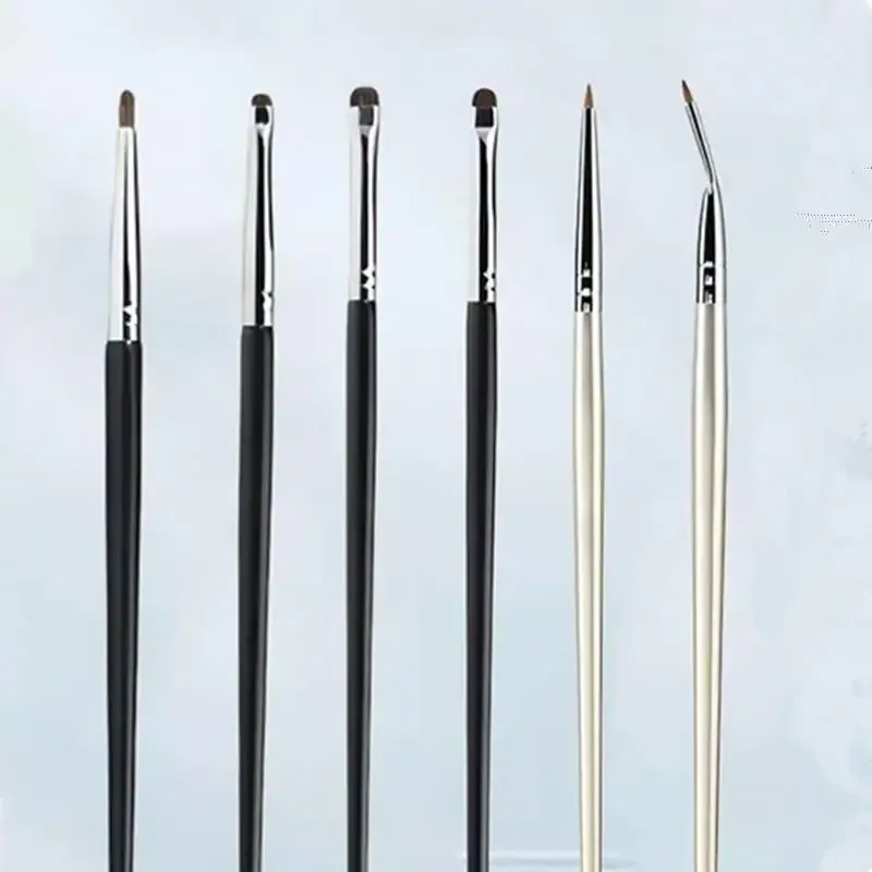 4/6 stk. Udtværingsbørster under øjnene Blød eyelinerbørste Perfekt øjenmakeupværktøj Øjendetaljebørster sæt hestehår øjenskyggebørster