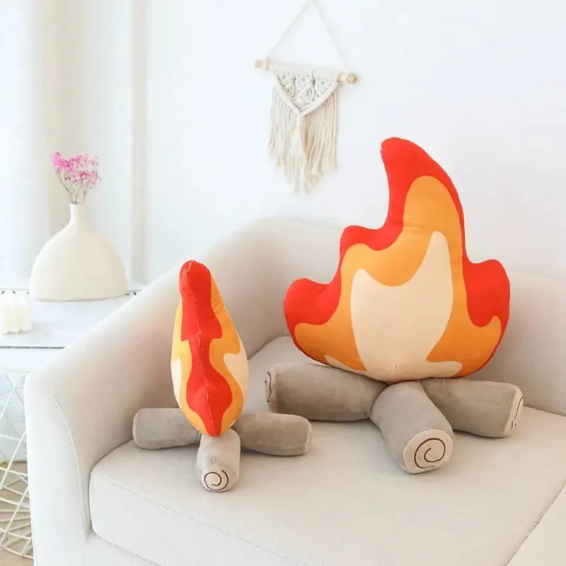 ZU 30/45cm Creative Plush Pillow Bonfire Stuffed Toy Funny Home Decor Campfire Cushion Emulational Fire Soft Doll — image 6
