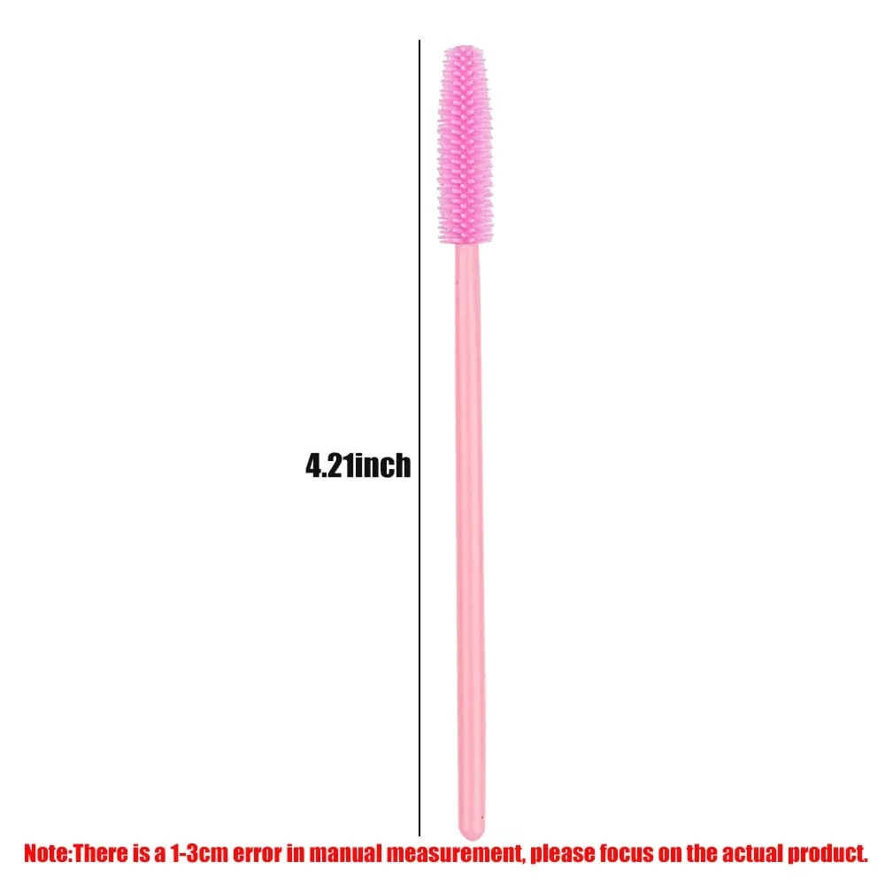 50/100PCS Eyelash Brush Silicone Eyelashes Brushes Mascara Wands Applicators Kits For Lash Extension Eyebrows Makeup Tool — image 2