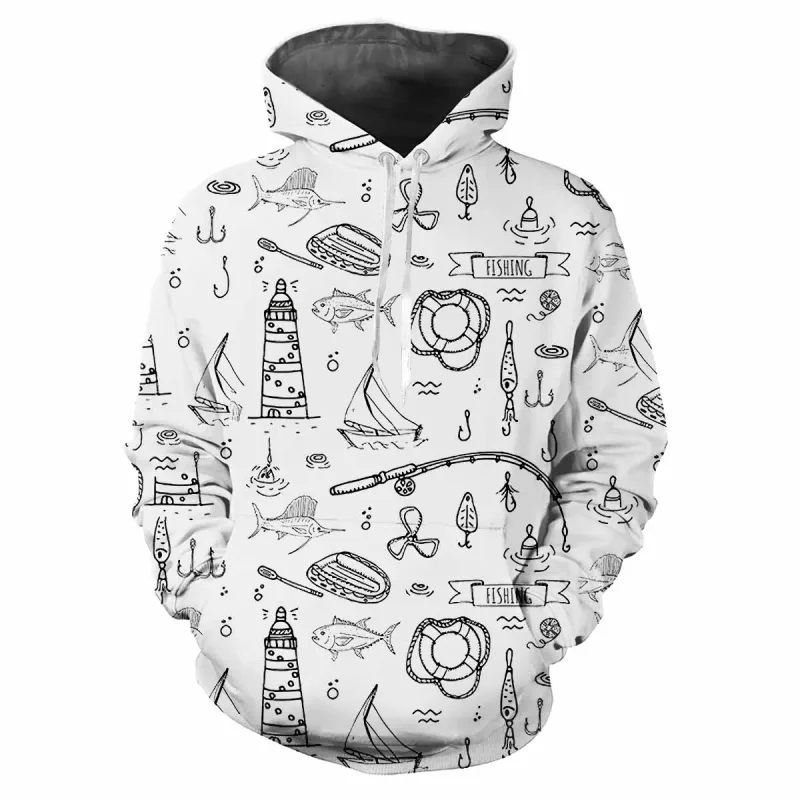 2024 Fashion Men's Hooded Printed Letter Pattern Sweatshirt Casual Long Sleeve Hooded Top Street Design Men's Sportswear — image 22