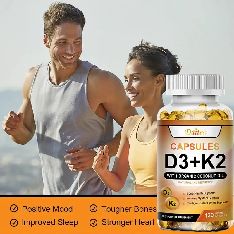 Daitea Vitamin D3+K2 Immune System Collagen Boosting and Skin Health Supplement — image 5