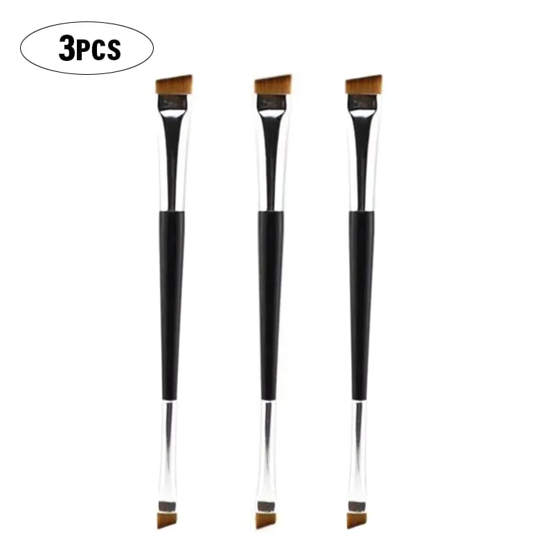 Professional Eyebrow Brush Eyeliner Angled Flat Head Blade Eye Liner Brow Contour Makeup Brushes Double-head Makeup Tool 1~10PC