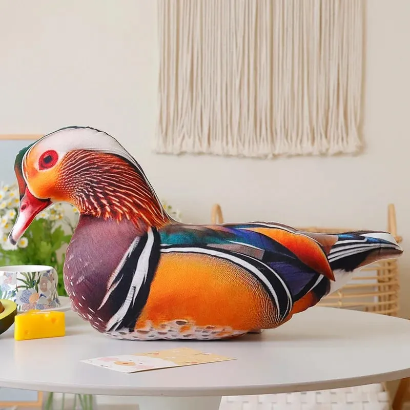 Simulation 3D Printed Animal Pillow Lifelike Parrot Goose Duck Pigeon Pheasant Cock Stuffed Doll Cute Cushion Toys Home Decor — image 15