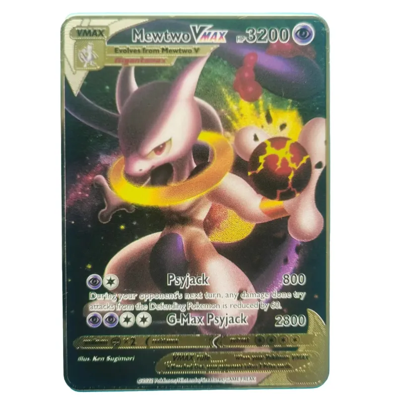 Van Gogh Museum Pokemon English Metal Card Anime Pikachu Charizard Mewtwo Shiny Letters Game Collection Card Kids Toy Gifts — image 21