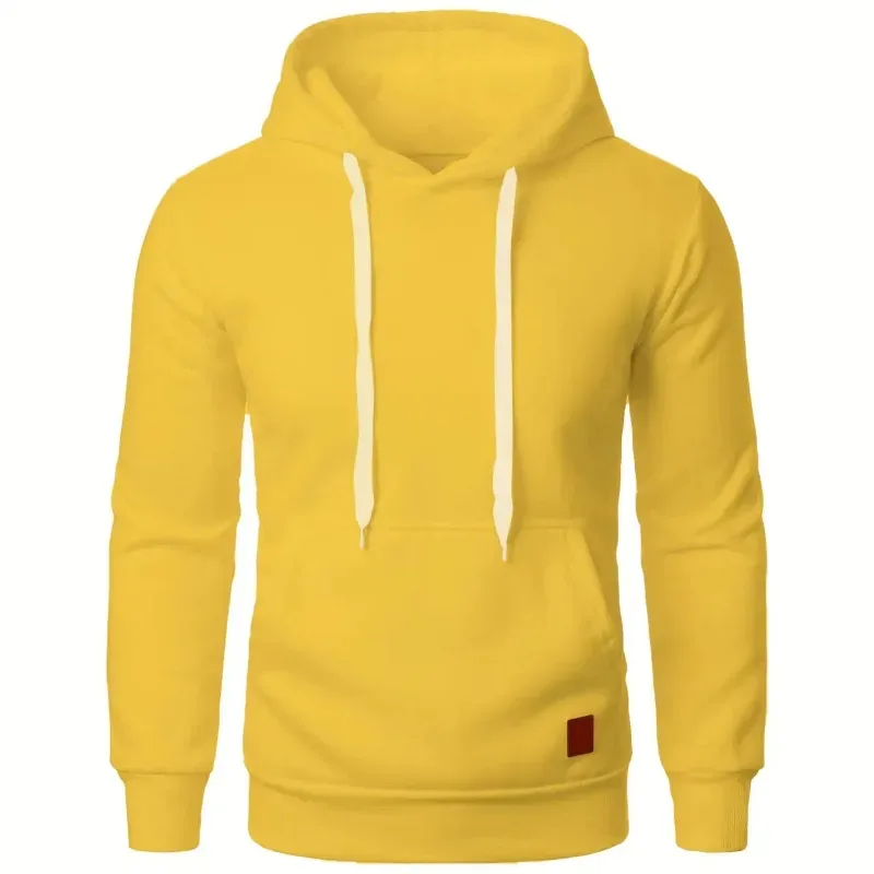 Herren Casual Kapuzenkragen Kordelzug Hoodies Sweatshirts Langarmshirts Outdoor Streetwear Einfarbig Leichter Pullover — image 12