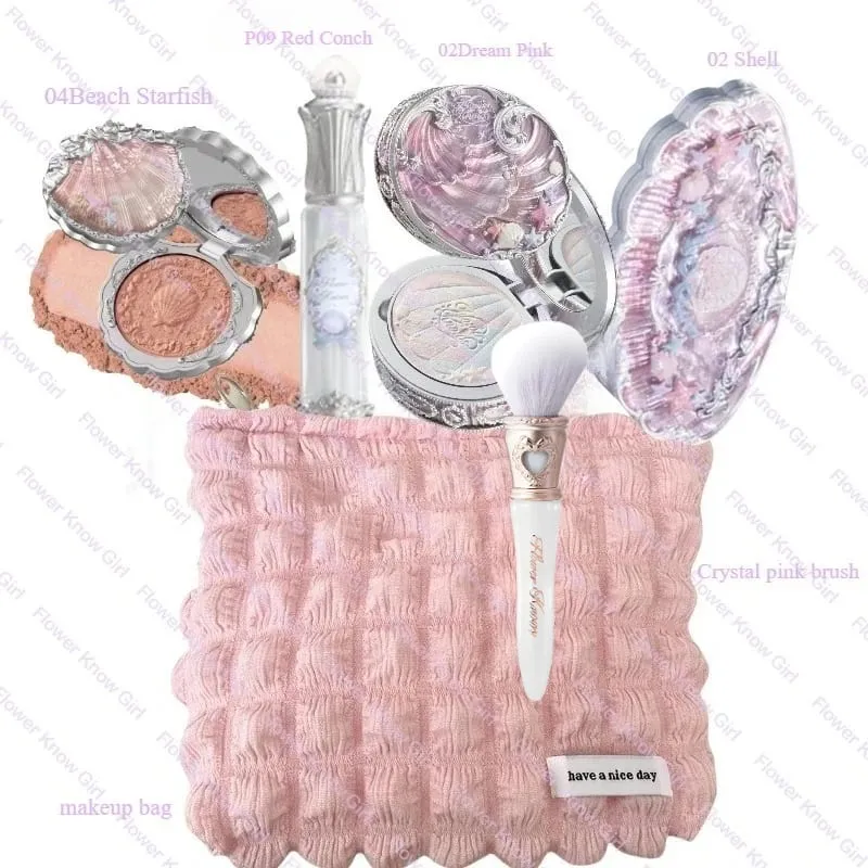 Flower Knows Shell's Jewel Collection Makeup Kit Full Professional Face Palette Blush Eyeshadow Lip Cream Highlighter Balm Sets — image 12