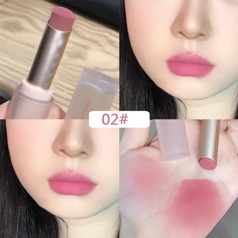 Matte Velvet Lipstick Cool Brown Silky Long Lasting Waterproof Non-stick Cup Lip Gloss Soft Mist Nude Tint Lipstick Lip Makeup — image 12