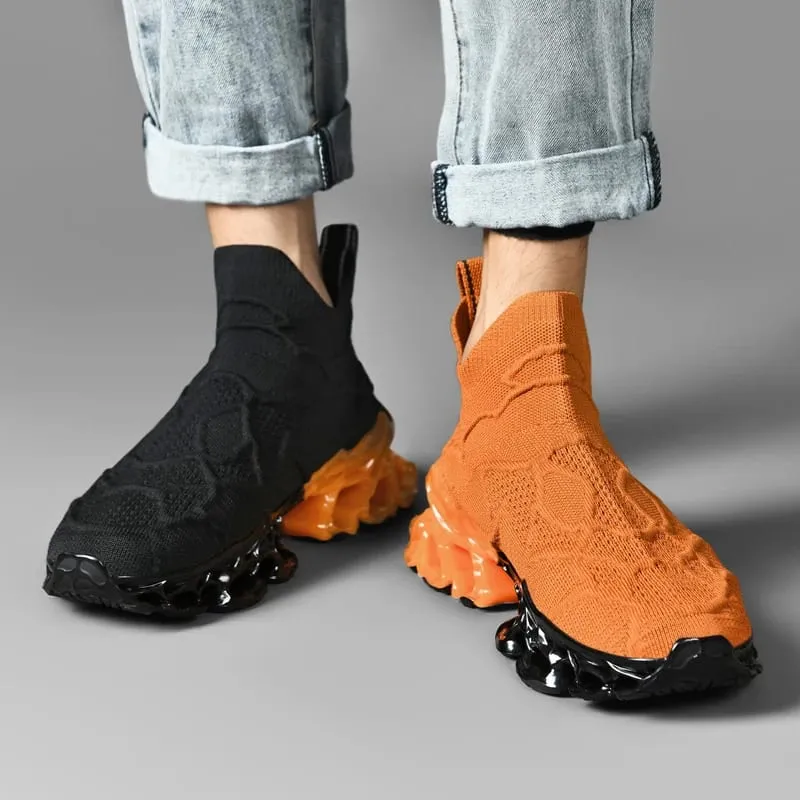 Men's Blade Type Shoes Breathable Shock Absorption Running Shoes Non-Slip Shoes For Jogging Tennis Gym Casual Walking Sneakers — image 19