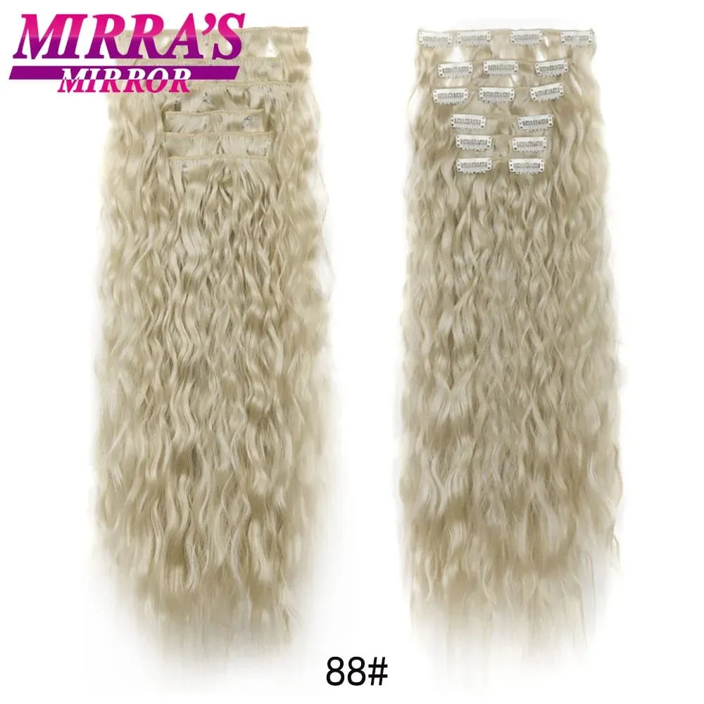 Clip In Hair Extensions 6PCS Thick Long Loose Waves Hair Extensions 20INCH Natural Soft Waves Wavy Hairpieces for Women — image 16
