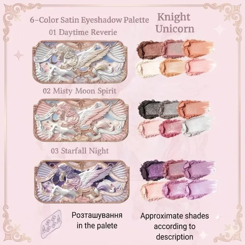 Flower Knows Knight Unicorn Makeup Set - Lipstick Blush Cloud Setting Powder Starlight Eyeshadow Cosmetics Kit in Gift Box — image 4