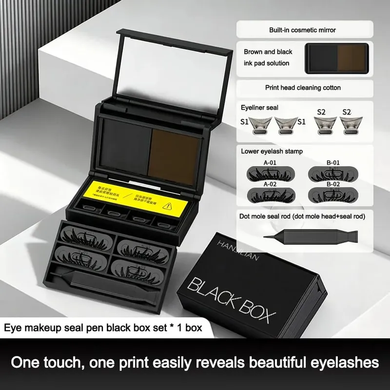 Waterproof Eye Makeup Stamping Pen Set Smudge Resistant Long Lasting Eyeliner Stamp Pen Portable Ultra Fine Eye Makeup Tools