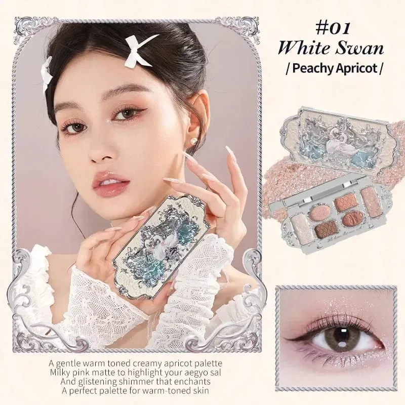 Flower Knows Makeup Kit Full Professional Makeup Gift Set Mermaid Eyeshadow Angel Highlight Swan Lipstick 5 piece set — image 4