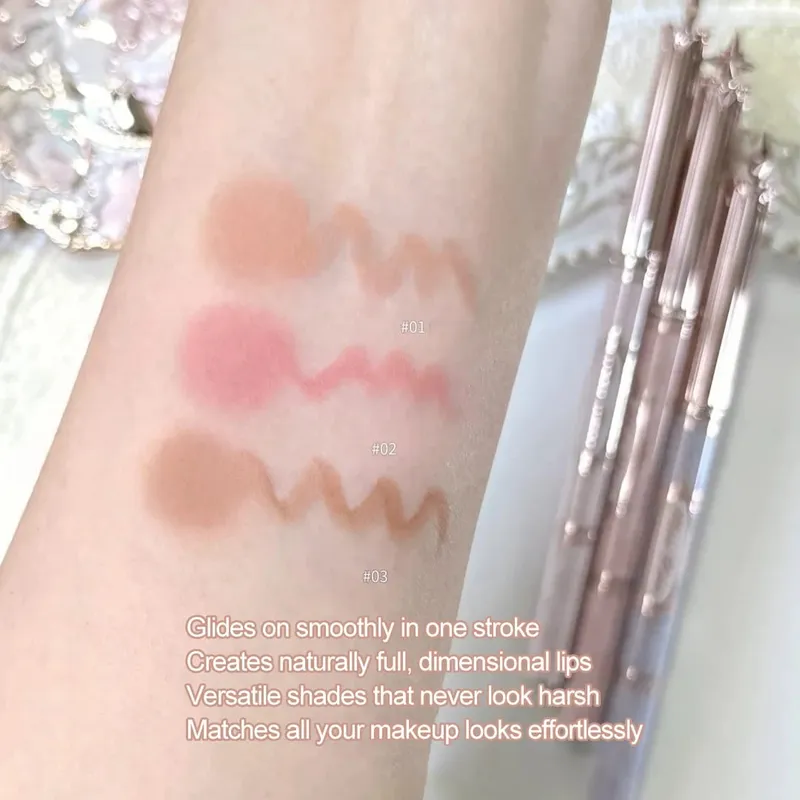 Flower Knows Knight Unicorn Lip Liner Pencil Long Lasting Soft Matte Lip Contour Makeup Natural Lip Definition Smooth Glide