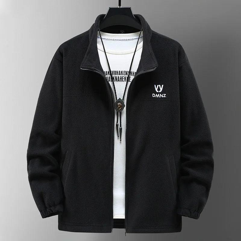 Large Size 12XL Men's Polar Fleece Jacket Stand Collar Zip Up Windbreaker Male Autumn Winter Extra Big Plus 6xl 7xl 8xl 9xl 10xl — image 5