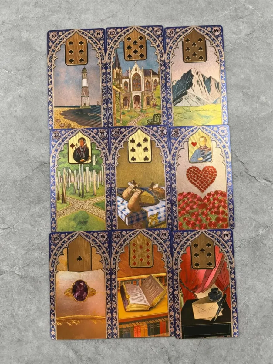 Карты Oracle Rana George Lenormand, 40 шт., водонепроницаемые ПЭТ-карты 12*7 см для гадания и гадания