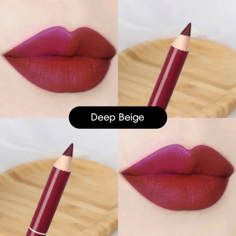 Non Stick Cup Waterproof Matte Lip Liner Pen Nude Red Long Lasting for Women Party Makeup Lip Cosmetics — image 28