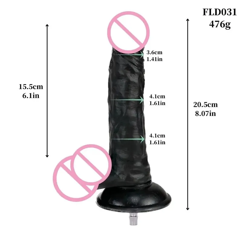 Sex Machine Big Black Dildos Quick Connector masturbation Vibrator Realistic Dildos For Women Attachments Sex Toy for Adults — image 18