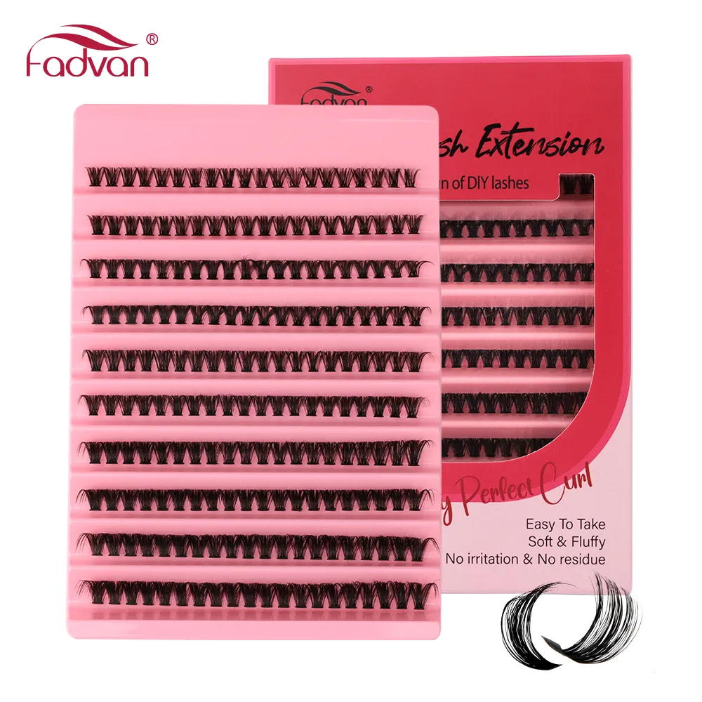 Fadvan DIY Cluster Lashes Mixed Tray Individual Lashes Volume Eye Lashes Soft Natural Lashes Mink Lash Cluster False Eyelashes — image 3