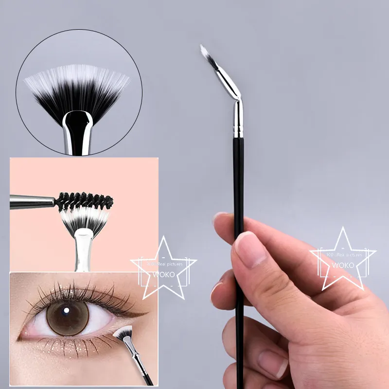 Brosse à cils en éventail, brosses à cils courbées, petite brosse en éventail, Mini brosse à cils professionnelle, outil de maquillage — image 2