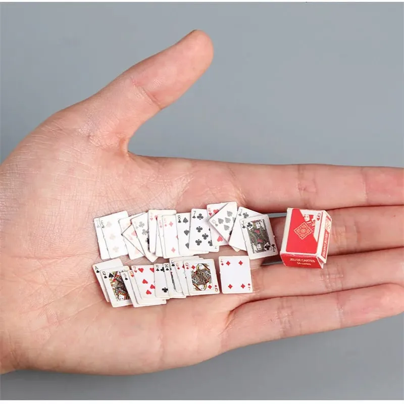 Mini Playing Poker Fun Cards Student Stress Relieving Board Games Small Toys Casual Fingertip Playing Poker Easy To Carry — image 1