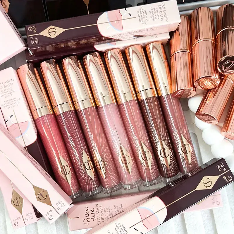 Luxury CT Multicolored Water Light Lip Gloss Lasting Hydrating Lip Balm Heart-shaped Tip Lip Brush&Jelly Lip Gloss Makeup Gift — image 1