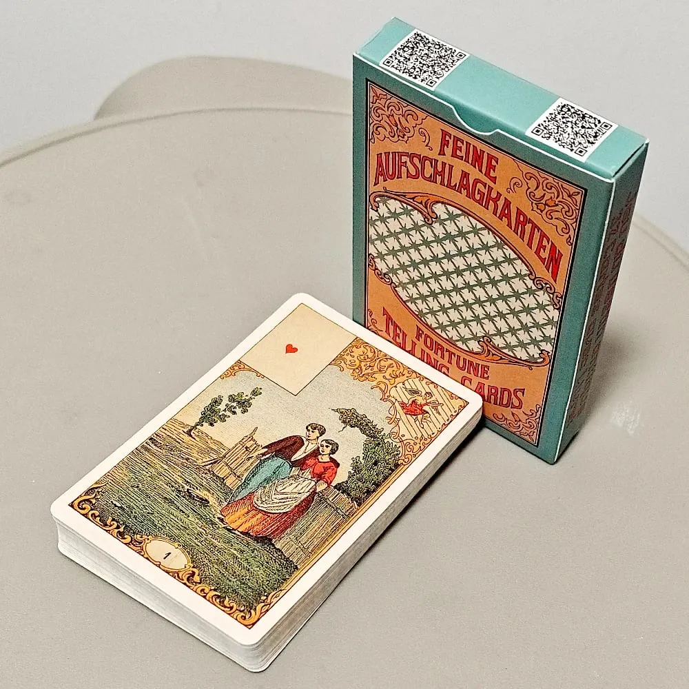 빈티지 골동품 운명 운세 카드 9*6cm 32 카드 오라클 데크 Le Jeu Du Destin 골동품 전통 Cartomancy 카드 — image 1