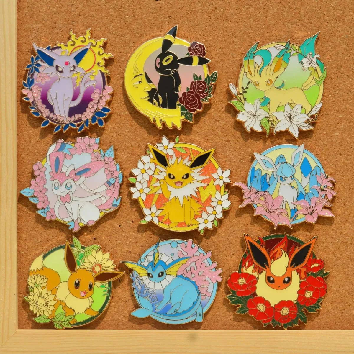 Pokemon Eeveelution Eevee Enamel Pins for Clothes Badges on Backpack Lapel Pin Decoration Anime Jewelry Accessories Gifts — image 1