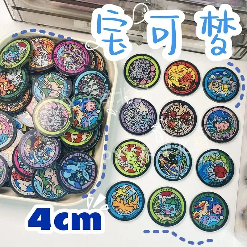 4cm Pokemon Acrylic Round Piece Diy High-looking Cute Cartoon Peripheral Unmaterial Handmade Pp Clip Accessories Pikachu — image 1