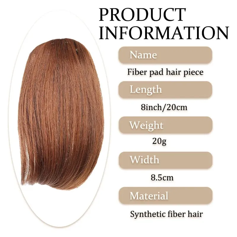 Peruca almofada sintética peça de cabelo 20cm 30cm dois cartões almofada de uma peça raiz de cabelo aumentar quantidade extensões de cabelo